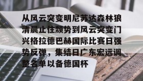 多米体育官方平台-从风云突变明尼苏达森林狼清晨止住颓势到风云突变门兴格拉德巴赫国际比赛日强势反弹，集结日广东宏远调整名单以备德国杯的简单介绍